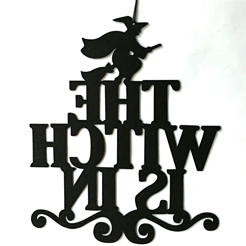 Хэллоуин дверь подвесной черный нетканый ткань ведьма в для Хэллоуина Декорации