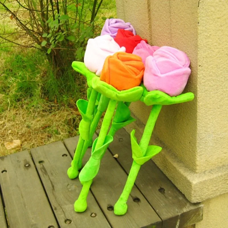 

Cartoon Rose Pillow Plush Toy Couple Rose Rag Doll Wedding Press Bed Doll Gift