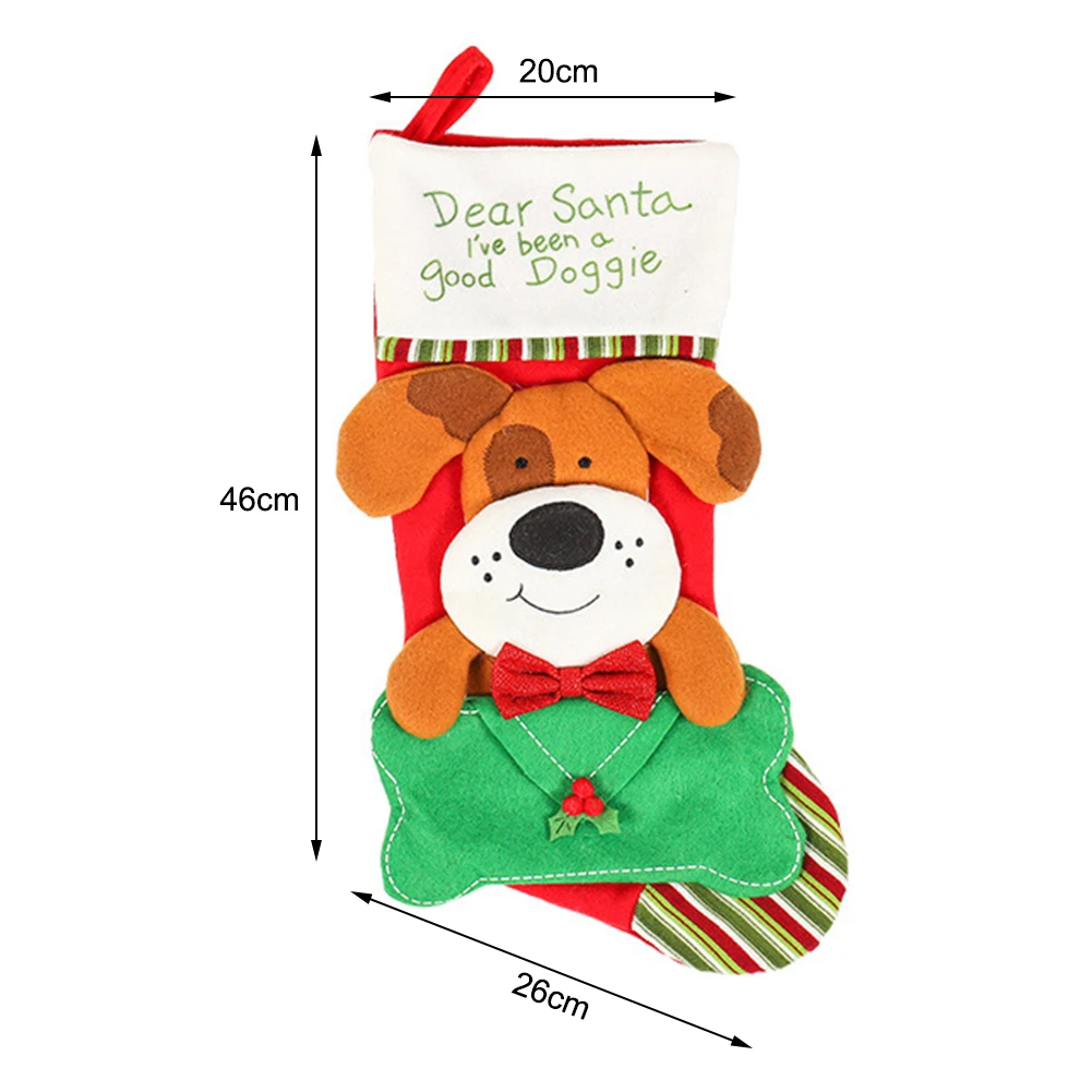 Новинка милые рождественские чулки Рождественское украшение конверт для собаки