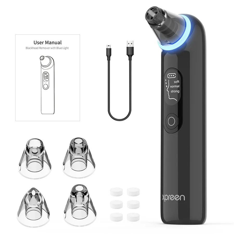 

Blackhead Remover Warmer Vacuum Suction Face Pimple Cleaner Acne Comedone Extractor Facial Pores Skin Care Tool For gift