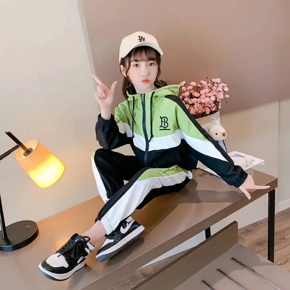 2021 весенний Детский Повседневный Спортивный костюм детская хлопковая куртка на