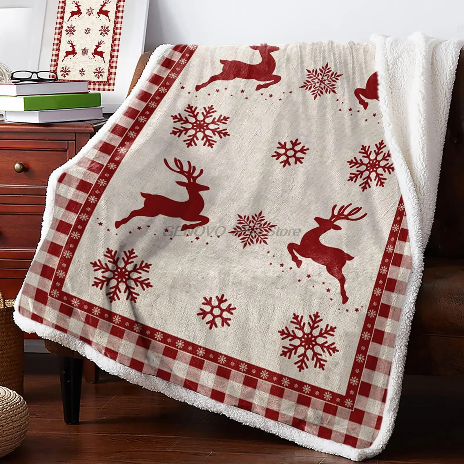 

Luxury Fleece Throw Blanket for Couch, Thick Fuzzy Fluffy Soft Cozy Bed Blanket, Reversible Sherpa Fleece Blanket for Sofa Chair