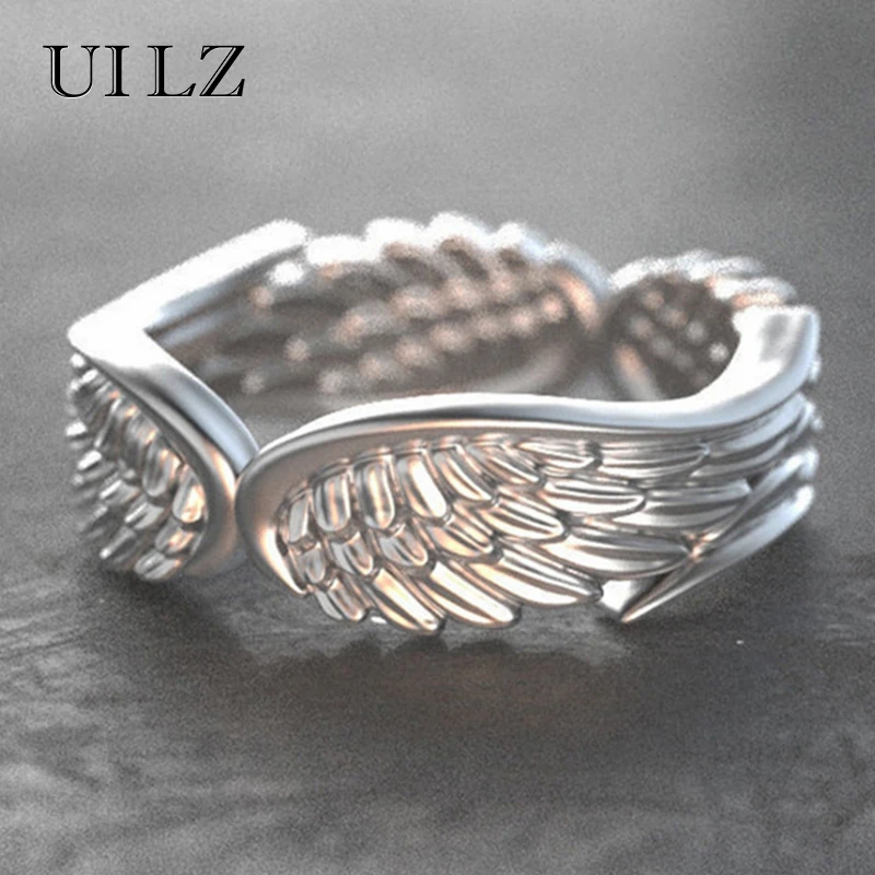 

Antique Silver Color Women's Wings Rings Vintage Girl Gift Versatile Ring for Party Ladies Best Friend Couple Jewelry Bijoux