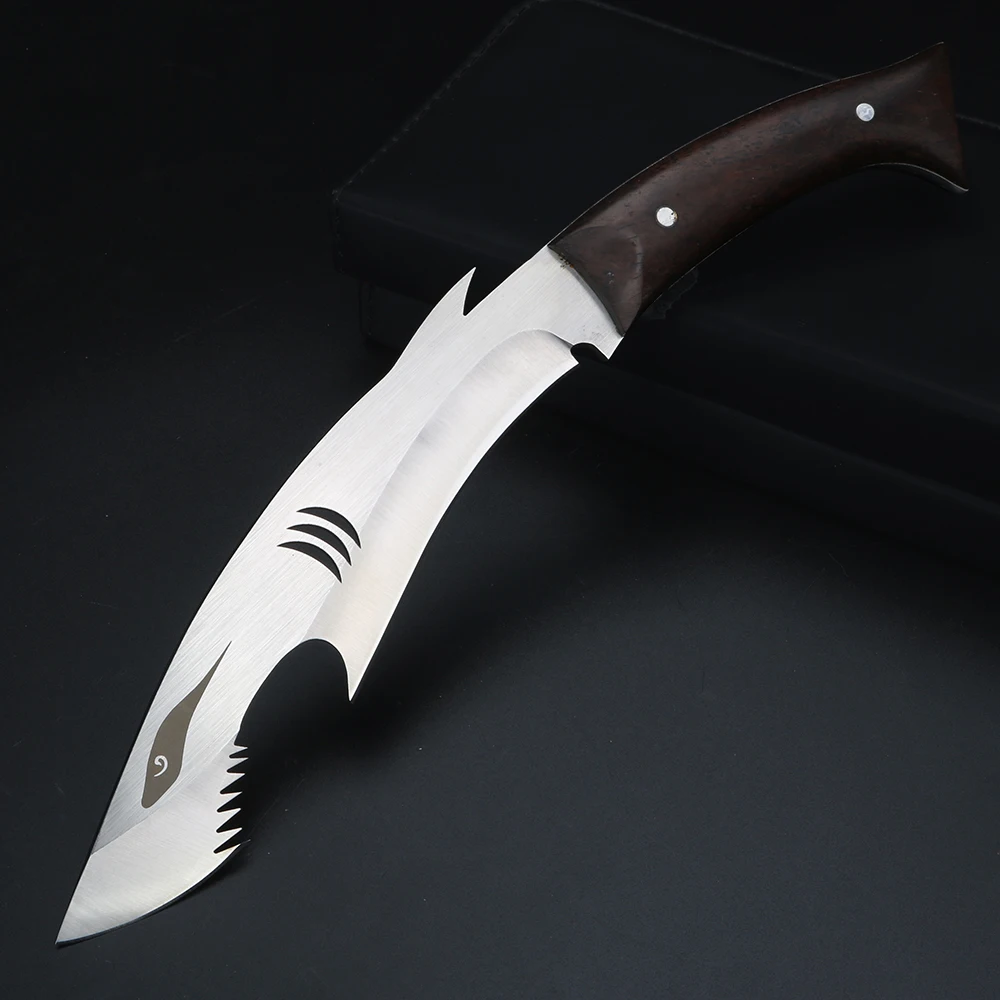 Нож с фиксированным лезвием типа акулы для кемпинга охоты|Ножи| |