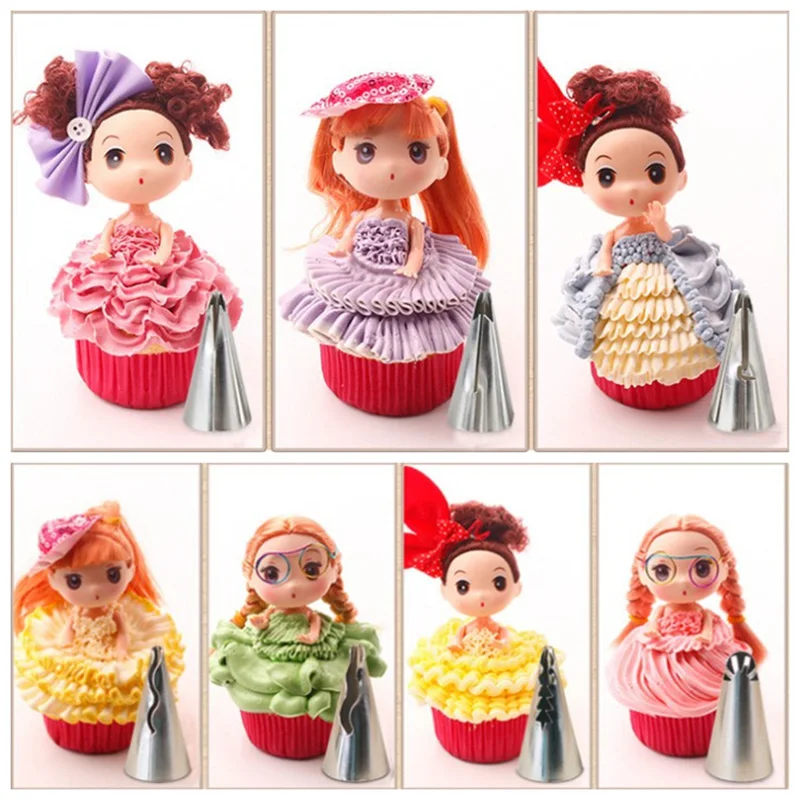 8 шт./компл. насадки из нержавеющей стали для украшения тортов|Наборы