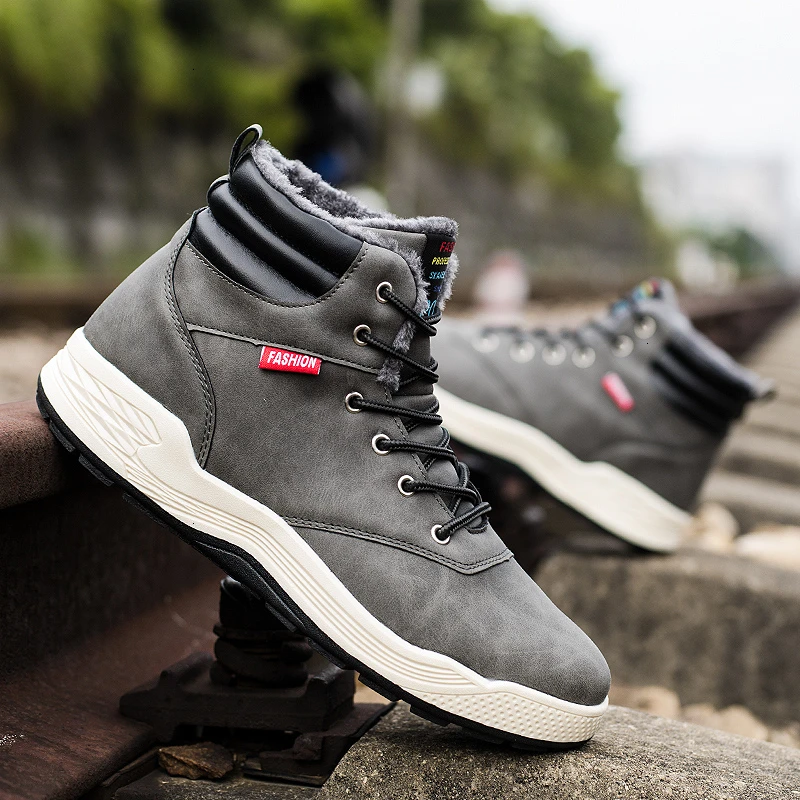 FLARUT/зимняя обувь для мужчин Спортивная улицы Сохраняющая тепло бега с мехом