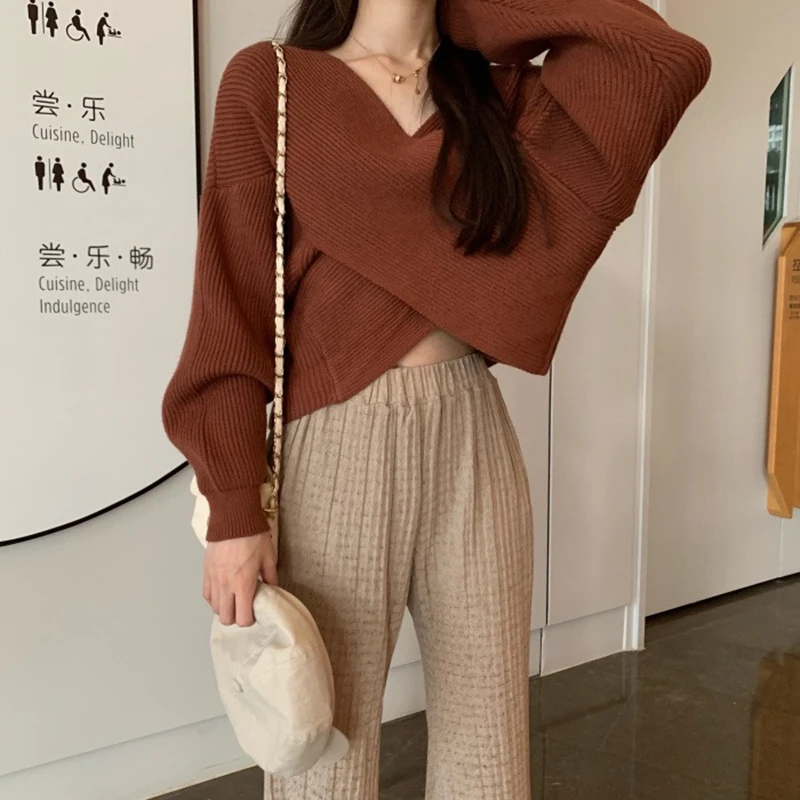 SINGRAIN женский Асимметричный вязаный свитер зимний модный однотонный Корейский