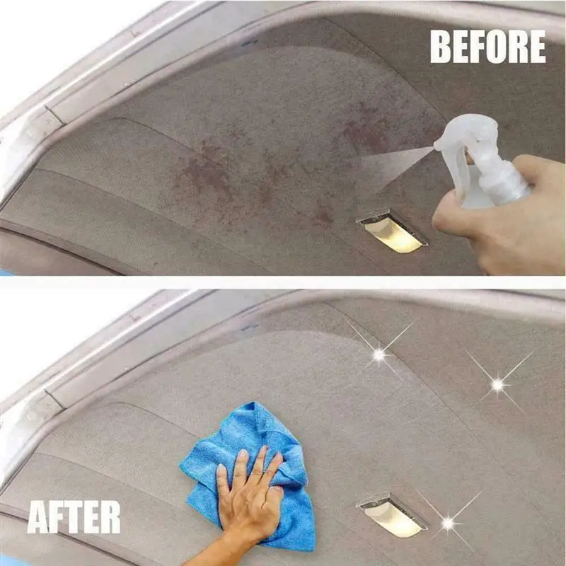 

30ml Car Fabric Carpet Cleaning Spray Car Interior Fabric Lint Leather Base Decontamination Detergent Car Interior Cleaning