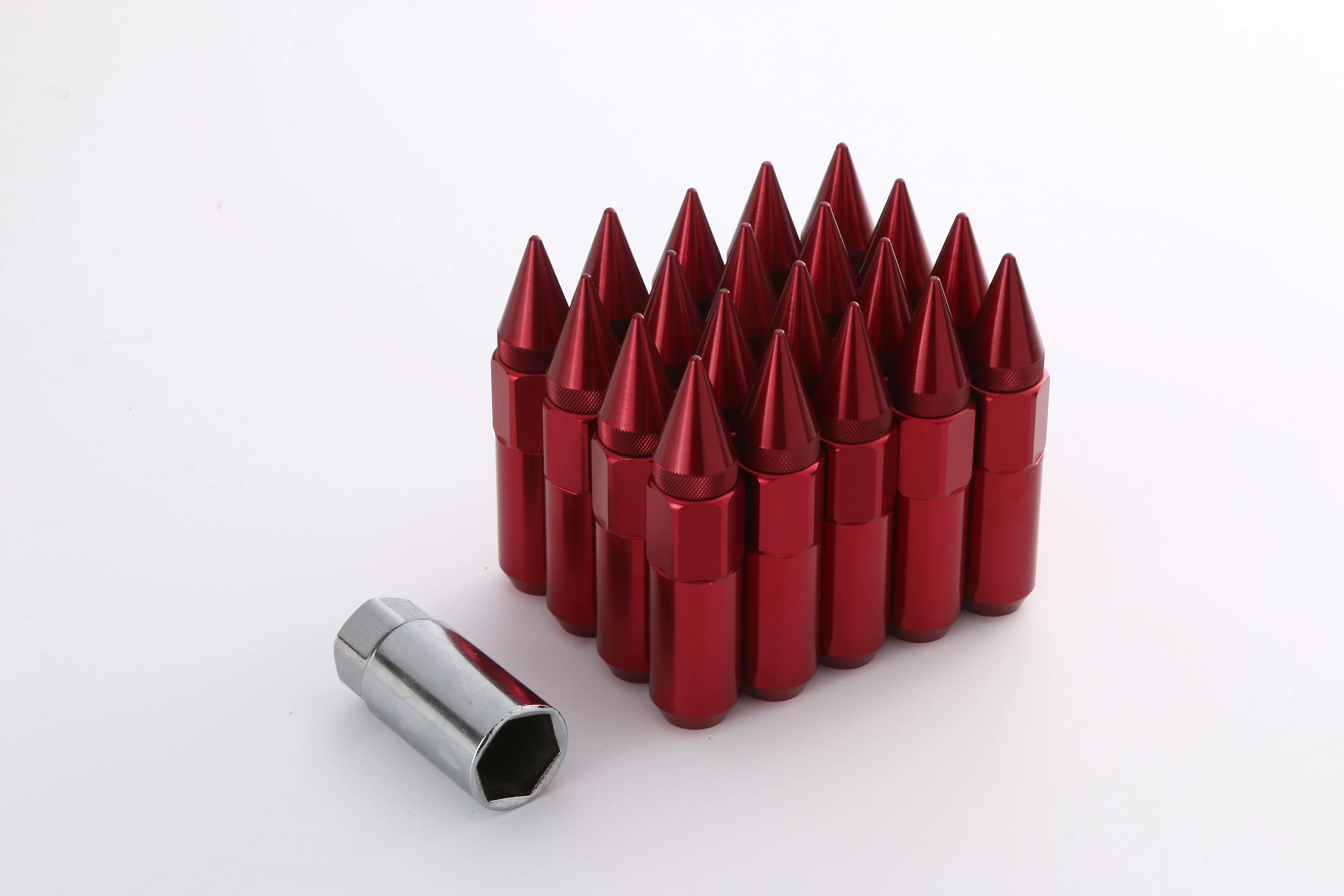 

20 шт. колесные гайки m12 * 1, 5 Алюминиевый удлиненный тюнер с шипами 90 мм