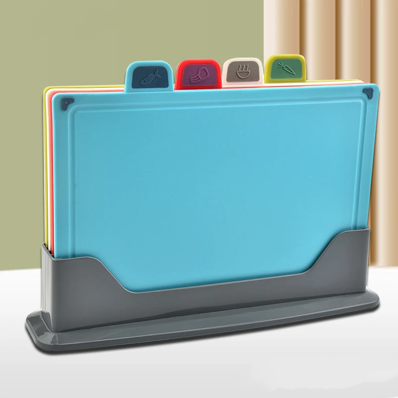 

Kitchen Tools Household Cutting Board 4 Color Classification Plastic Cutting Board Set Multifunctional PP Material