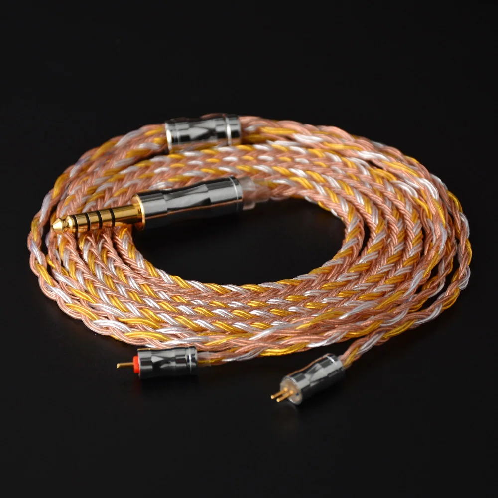 NICEHCK C16-2 16 Core Медь серебро смешанные кабель 3,5/2,5/4,4 мм разъем MMCX/2Pin/QDC/NX7 булавки для ZSX C12 TFZ V90 NICEHCK NX7 Pro/F3