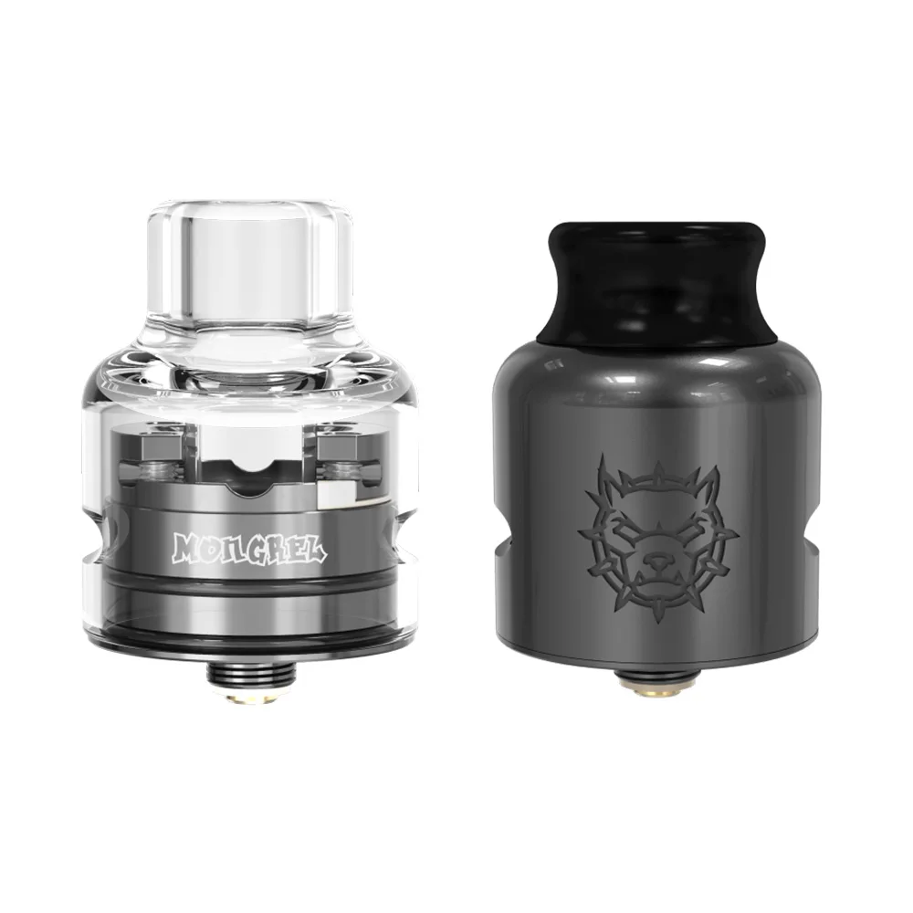 Original New Damn Vape Mongrel RDA Atomizer 1.5ml BF 510 Pin Tank Dual Post Build Deck E Cigarette Vaporizer Vs Tauren Solo | Электроника