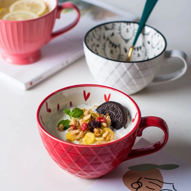 

European style mug creative personality ceramic mug mug cute breakfast cup coffee cup milk cup