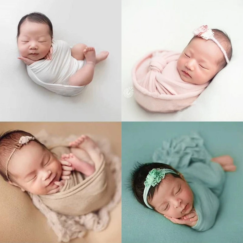 

Newborn Baby Swaddle Wraps Receiving Blanket Backdrop Infants Photography Props