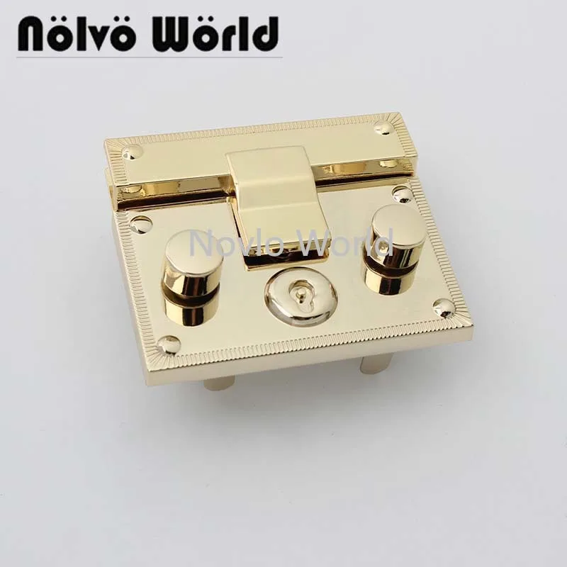 

2-10pcs 53*45mm light gold finished large metal bag purse lock for bulk price