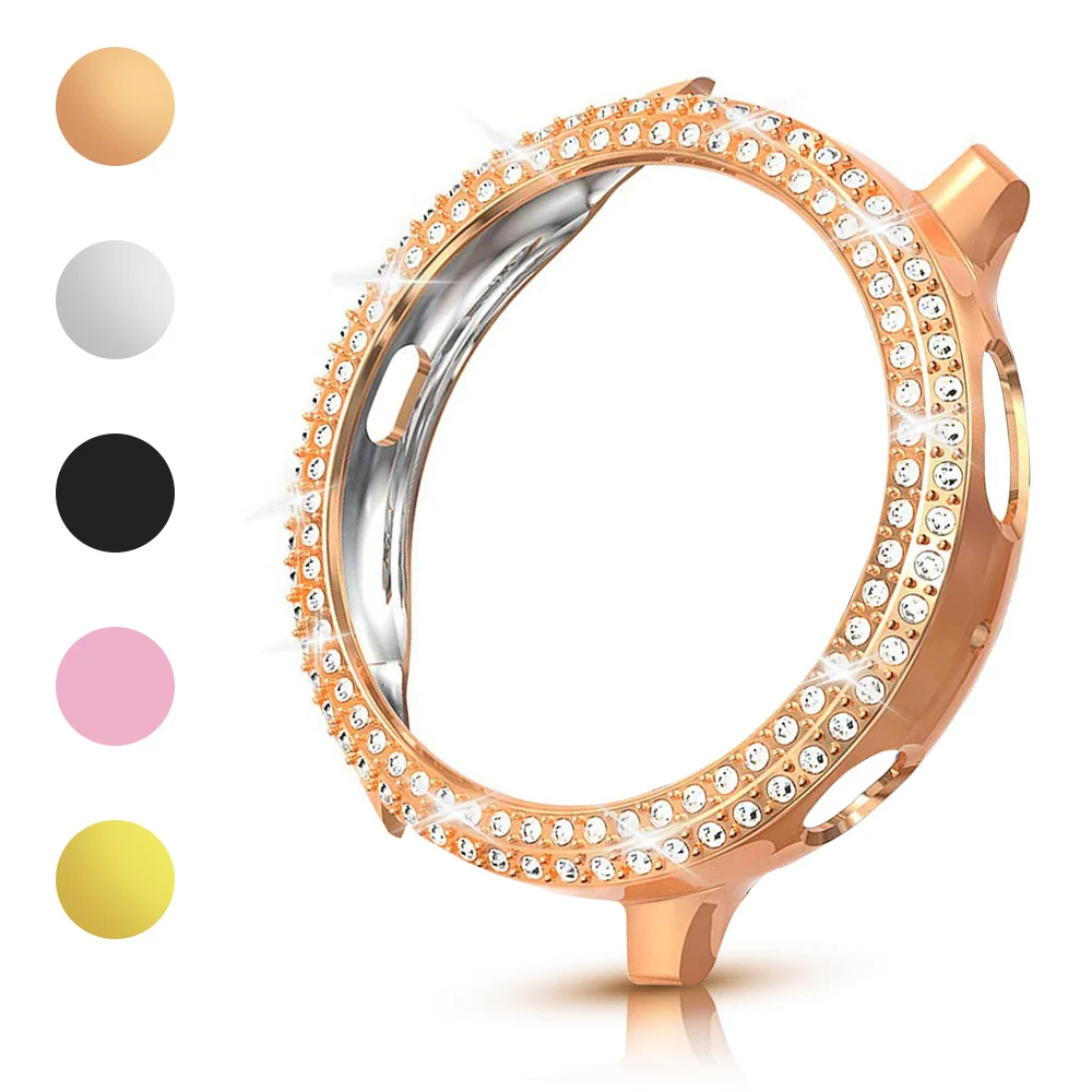 Модный двухрядный Алмазный бампер из поликарбоната для Samsung Galaxy Watch Active 2 чехол 40