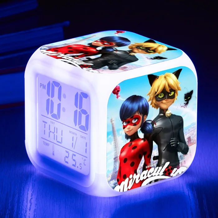 16 Girls Boys Toy Kids Alarm Clock wekker digital Alarm clock Animation Alarm clock wake up light reveil table reloj despertador - Цвет: 16