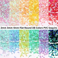 100g pvc ab embroidered round flat sequin beads hole for sewing dress garment bag shoes epoxy resin filler diy making nail art