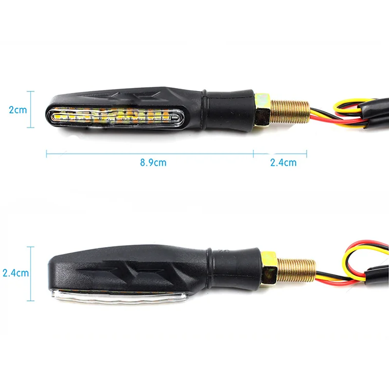 1 пара универсальный 12 SMD чипов белый светодиод для мотоцикла DRL и указатель