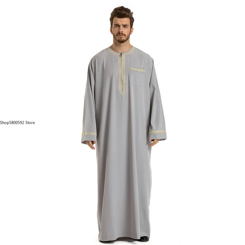 Arabic Abaya Homme Pakistan Saudi Arabia Muslim Dress Oman Islamic Clothing Men Caftan Marocain Ropa Arabe Hombre Elbise Erkek