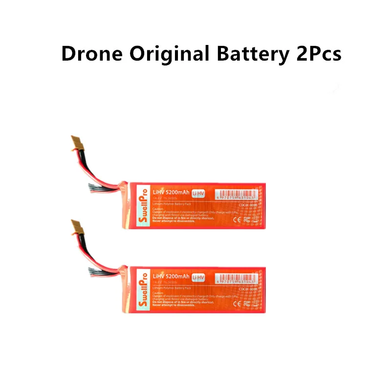 2Pcs Drone battery SwellPro SplashDrone 3+ оригинальное зарядное устройство и т. д. запасные части для SwellPro беспилотник splash 3+ профессиональная камера для рыбалки - Цвет: 2Pcs Drone battery