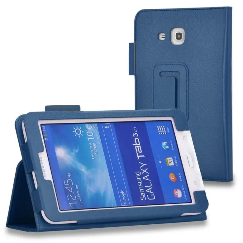 Лидер продаж чехол книжка Lichee из искусственной кожи с подставкой для Samsung GALAXY Tab 3
