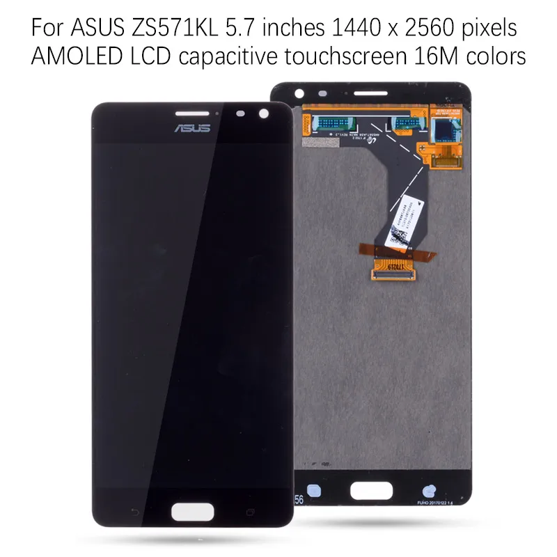 Дисплей для ASUS ZS571KL LCD в сборе с тачскрином на рамке черный