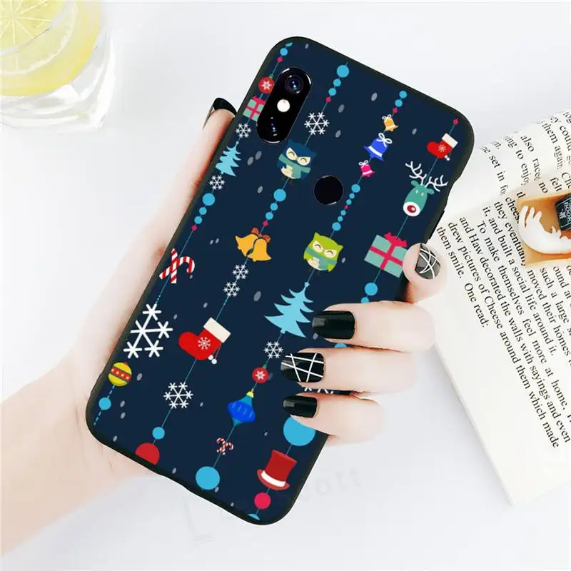 

Cute owl Christmas winter new Year Phone Case For Xiaomi Redmi note 7 8 9 t k30 max3 9 s 10 pro lite