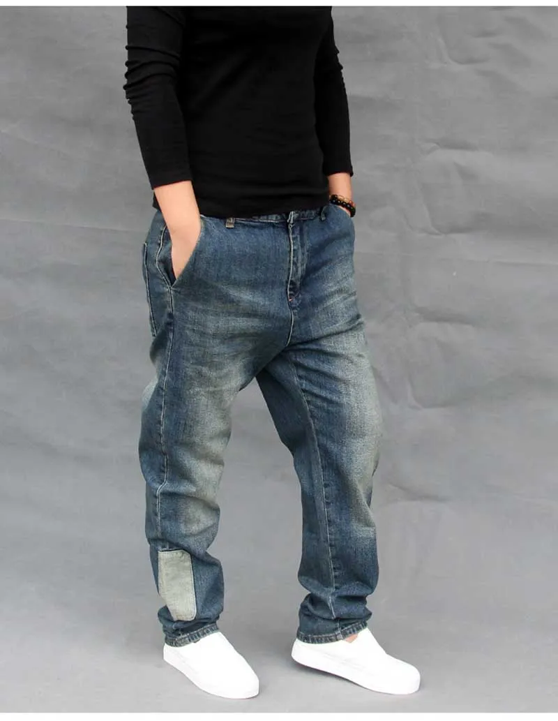 4 сезона шаровары мужские повседневные Свободные мешковатые джинсовые брюки