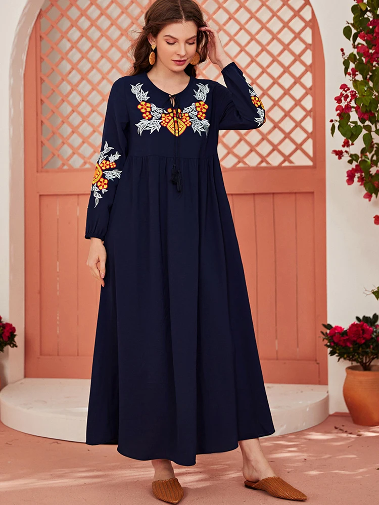 

Ramadan Robe Musulman Vetement Femme Abaya Dubai Turkey Muslim Fashion Dress Islam Clothing Dresses Abayas For Women Vestidos