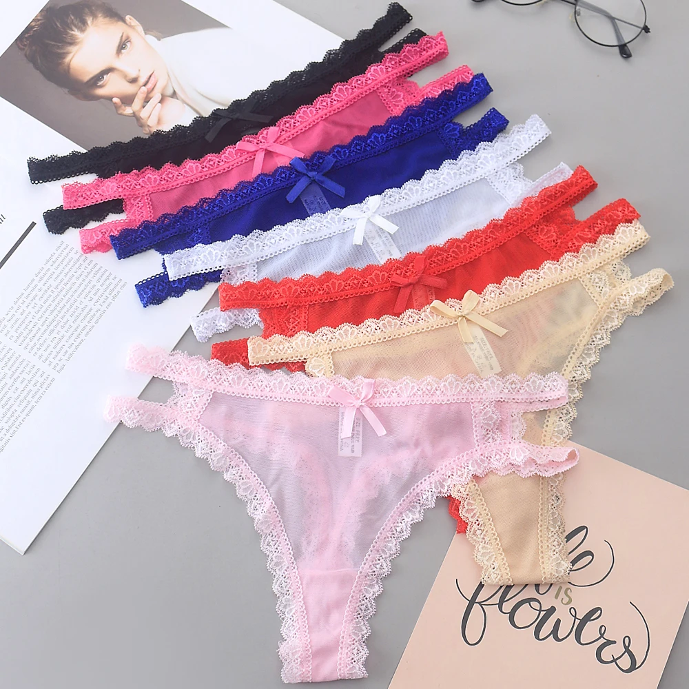 6 шт./лот женские трусики-танга сексуальное нижнее белье g-stings женское Прозрачное