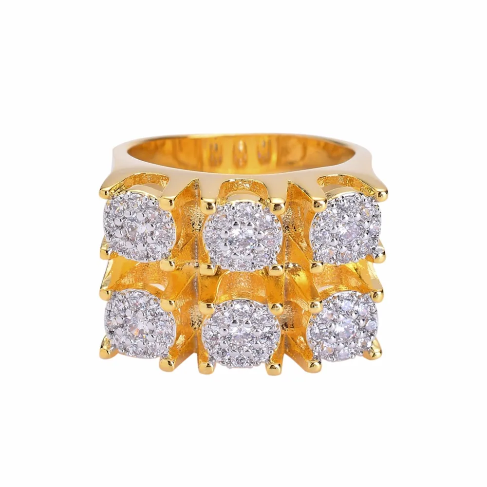 

1 New Fashion Charm Ice Out Bling Punk Rock Hip Hop Jewellery Brass Ring Pave AAA Cubic Zirconia for Men and Women Gift