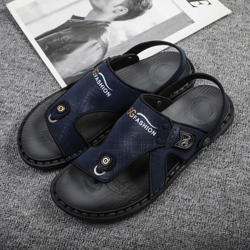 

High Quality New 2021 Sandy Beach Designer Famous Brand Wear-resistant Light Soft Shoes For Men Indoor Slippers Men's Fashion