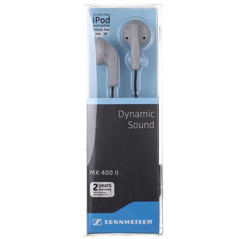 

Original Sennheiser MX400II/MX400ii HD Resolution Flat Head Plug Stereo Phone Headset Earplugs Strong Bass