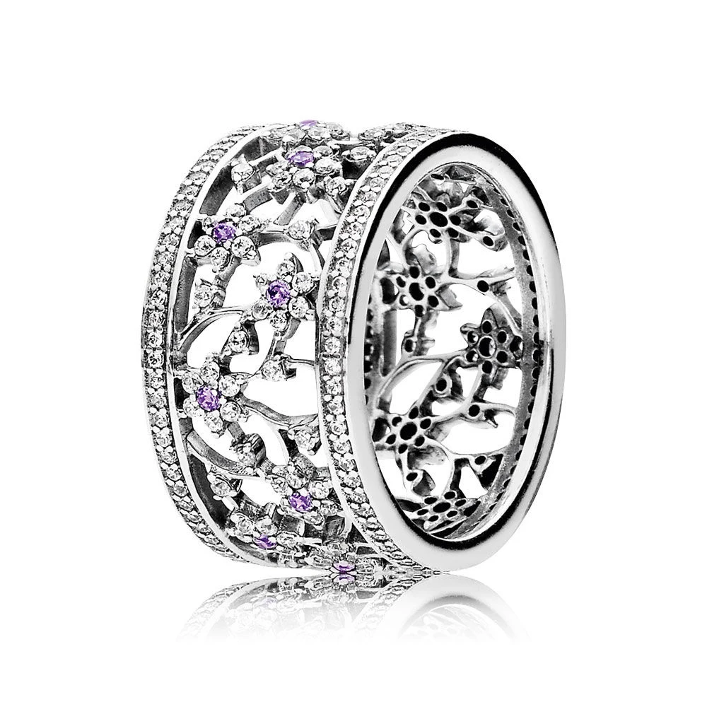 Подлинное 925 пробы Серебряное Оригинальное Forget Me Not кольцо Европы для женщин