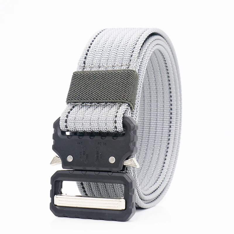 

Luxury Belt High Quality Multicolor Nylon Striped Outdoor Tactical Men's Alloy Quick Release Durable
