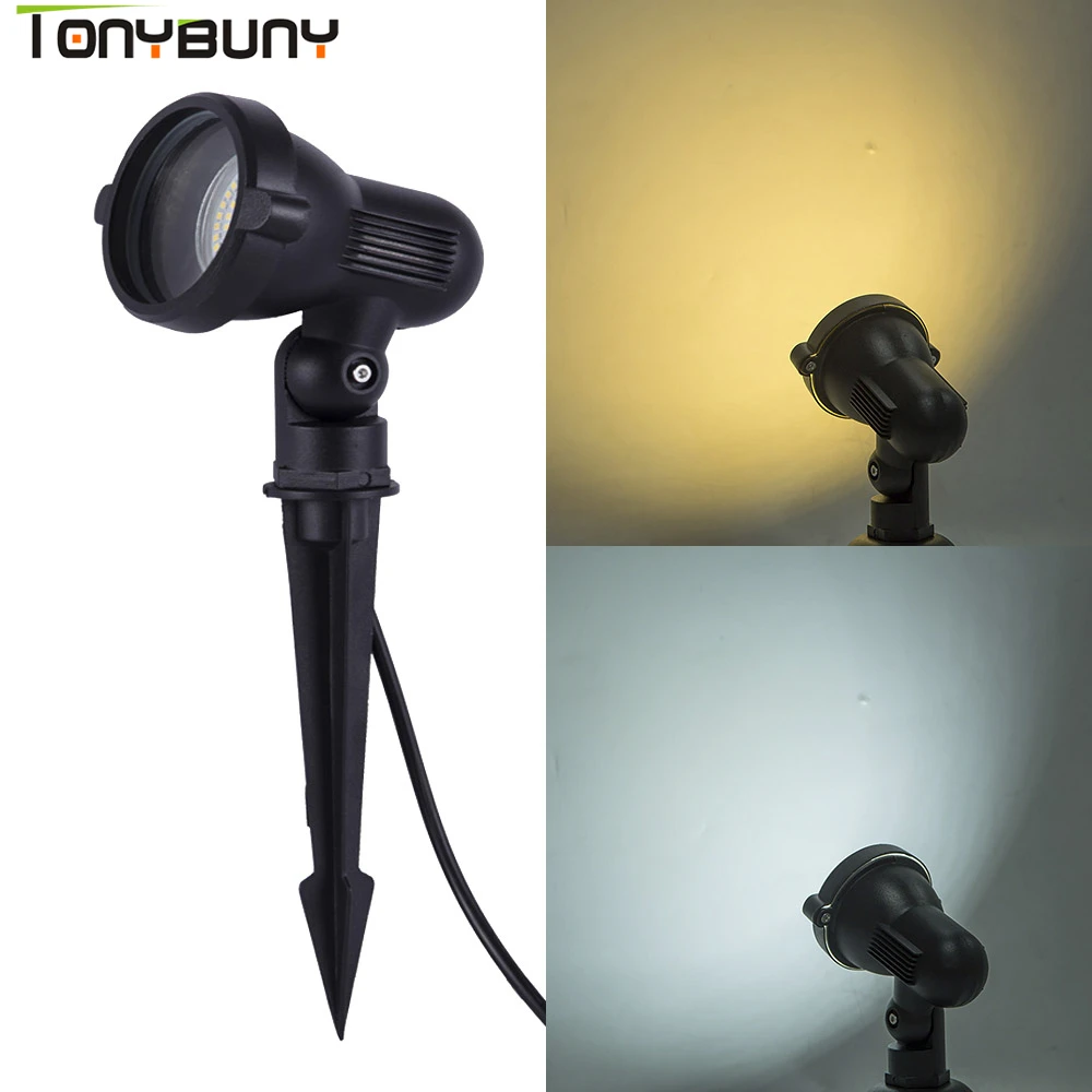 GU10 наружный алюминиевый светодиодный светильник для газона с черным садовым