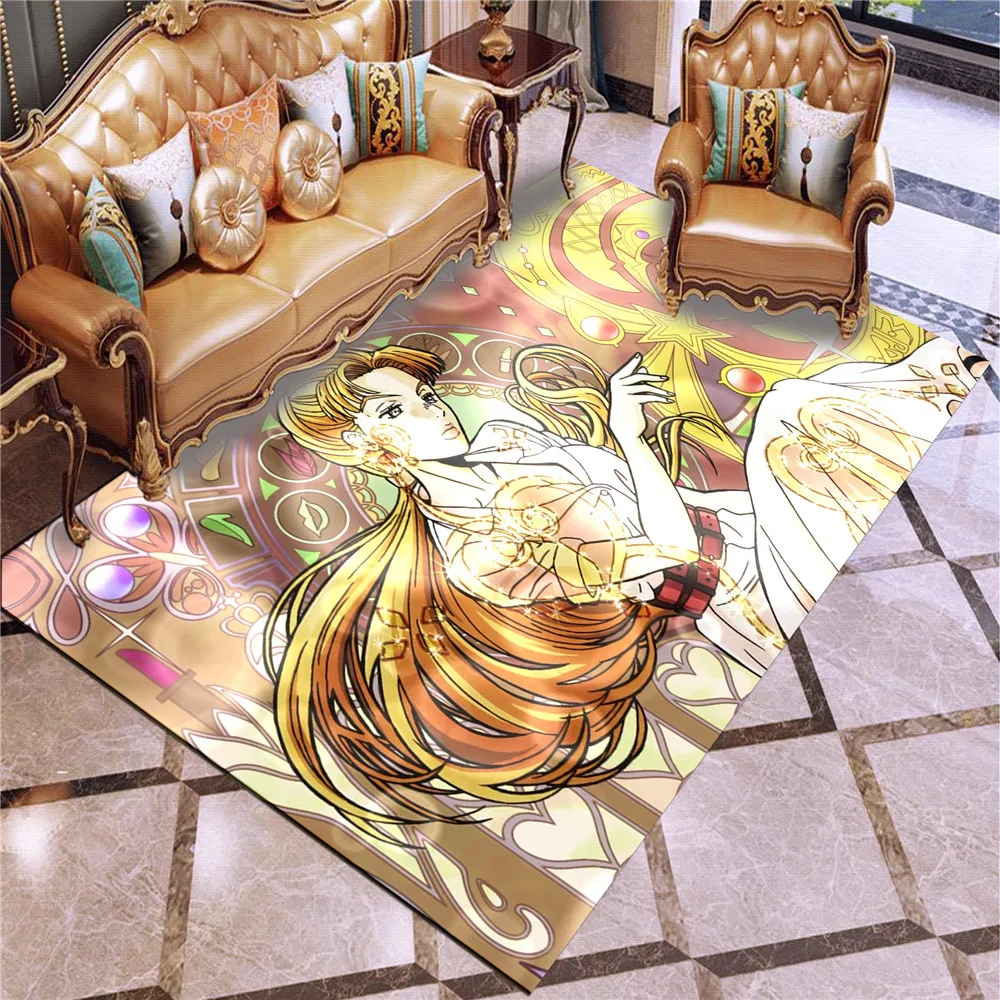 

Bizarre adventure 3D Anime Printing child Carpets Non-Slip Carpet for Living Room Mat Absorbent Washable Area Rugs 80x160cm