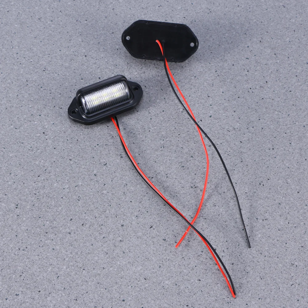 

2PCS Car LED License Plate Tag Light 12V Side Marker Lights or Convenience Courtesy Door Step Lamp (Black)