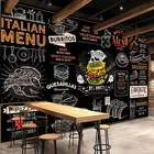 Пользовательские фотообои 3D гамбургер пицца Западный фаст-фуд ресторан кофе фоновые обои для магазина бумага фреска обои