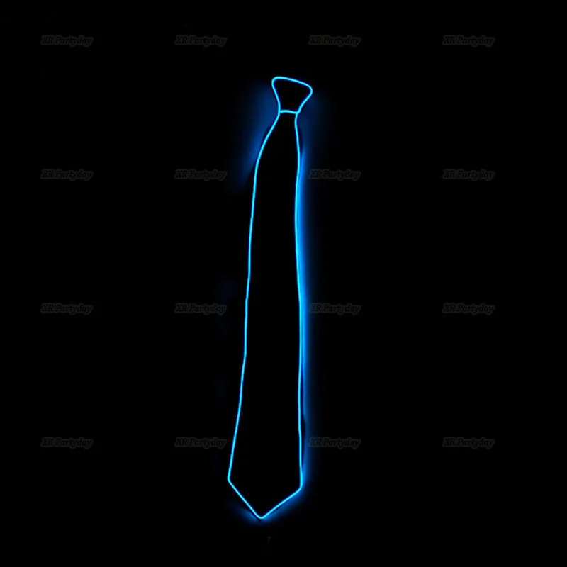 blue tie Танцор джаза сувениры проволочная светящаяся полоска Кепка джентльмена привлекательная сумасшедшая Светодиодная лента неоновая шляпа как вечерние подарки на Рождество - Цвет: blue tie