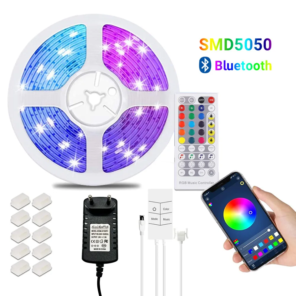 Светодиодная лента RGB 5050 SMD с поддержкой Bluetooth 20 м футов|Светодиодные ленты| |