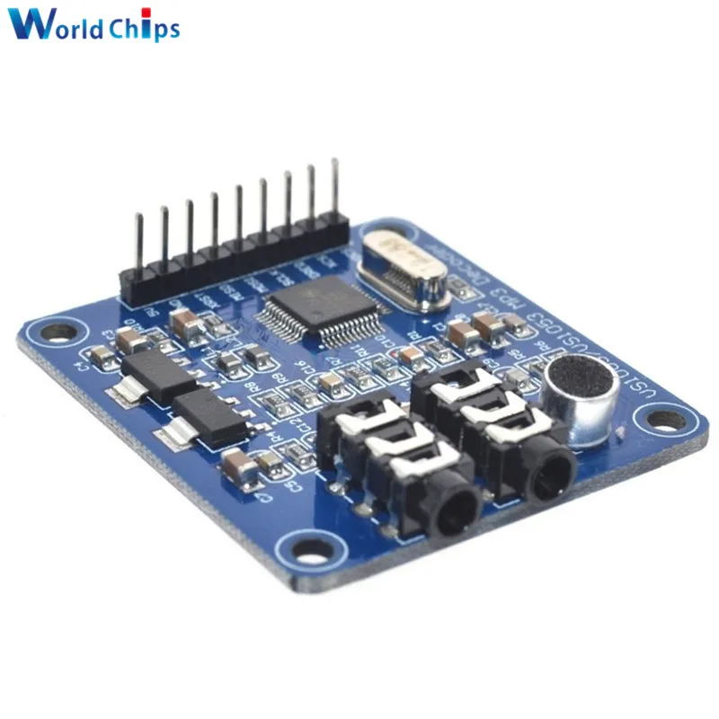 Плата разработки модуля декодирования MP3 diymore VS1003B VS1053 VS1053b IC встроенная функция