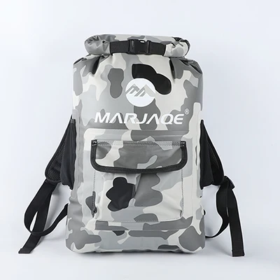 Gray 22L открытый ПВХ водонепроницаемый мешок сухой мешок сумка для хранения для рафтинга каноэ гребли Каякинг река треккинг плавание путешествия рюкзак - Цвет: Gray