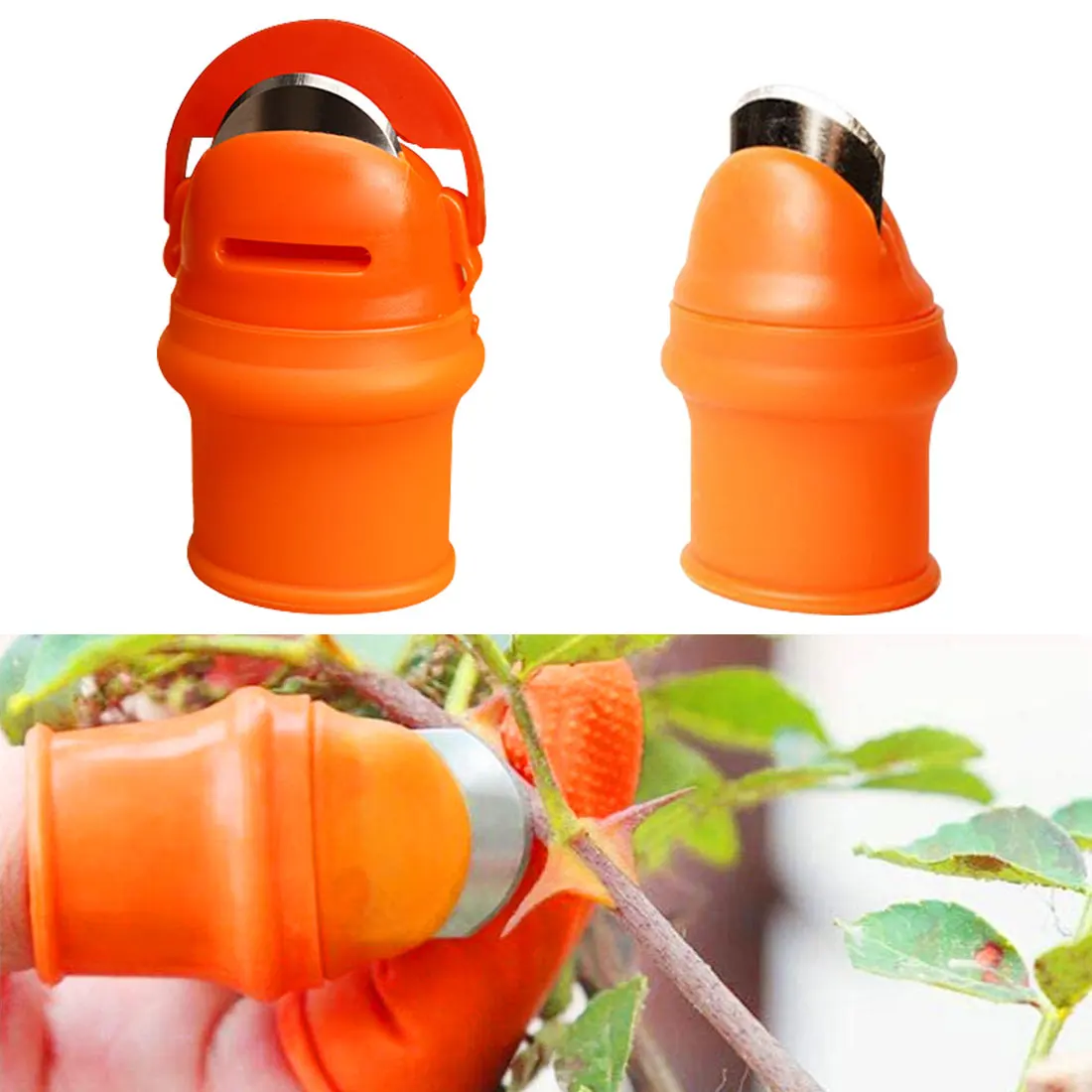 

Silicone Thumb Knife Finger Protector Vegetable Harvesting Knife Plant Blade Scissors Cutting Rings Garden Gloves