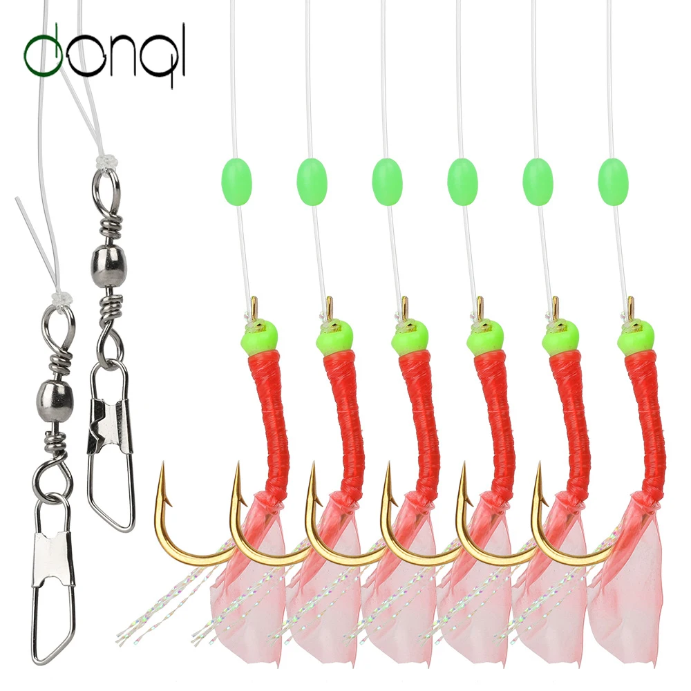 Комбинированные рыболовные крючки DONQL джиг светящийся ночной рыболовный крючок