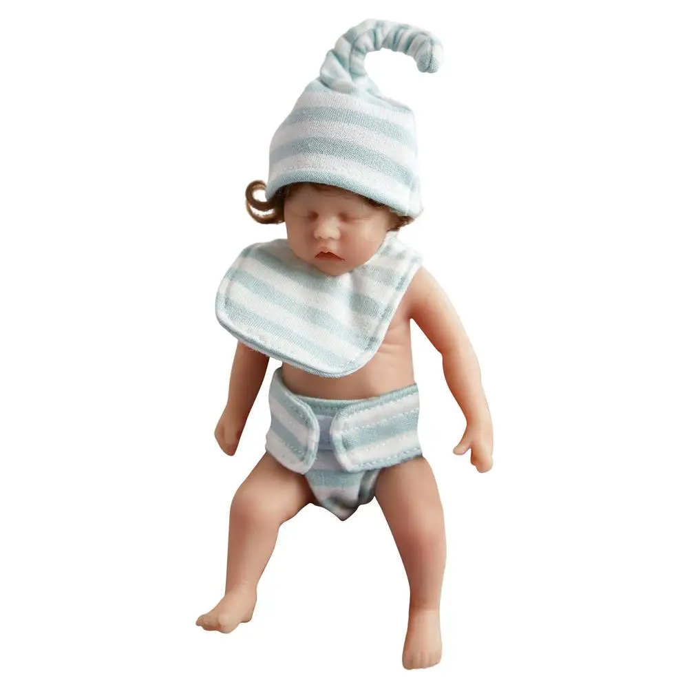 

Realistic Reborn Baby Doll Fashion Full Silicone Mini Newborn Baby Doll With Clothes For Kids Birthday Gift