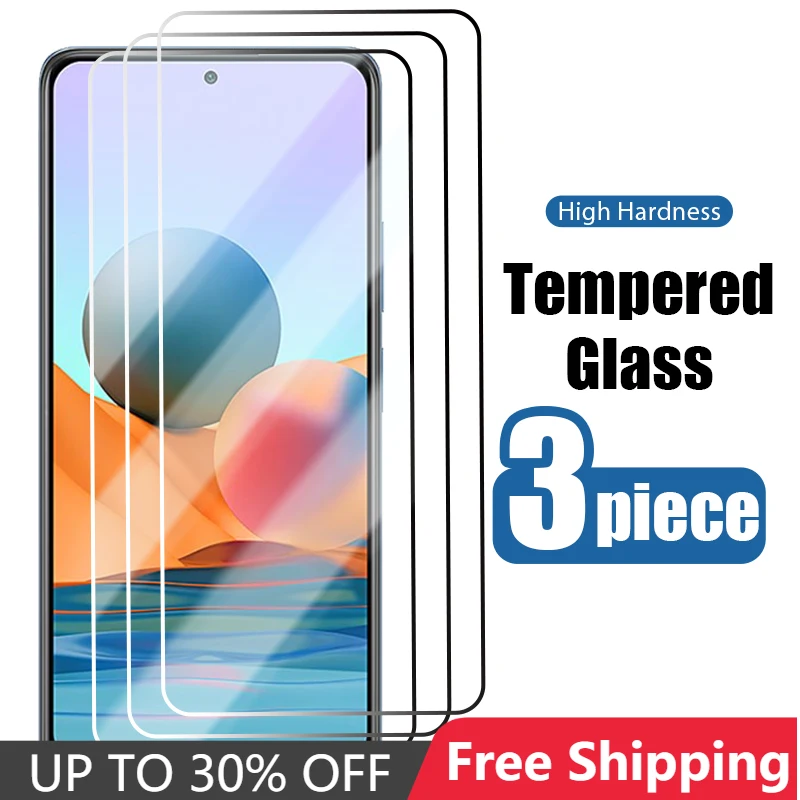 

3PCS 9D Screen Protector Glass For Xiaomi Redmi Note 10S 10 Pro Max 5G 9T 9S 9 4G Tempered Glass On redmi Note 8 8T 7 Pro