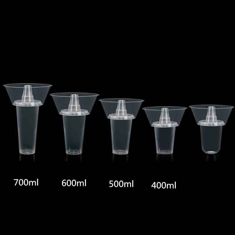 

50pcs Creative disposable milk tea plastic cup beverage juice coffee fruit takeaway packaging cups party favor decoration cups