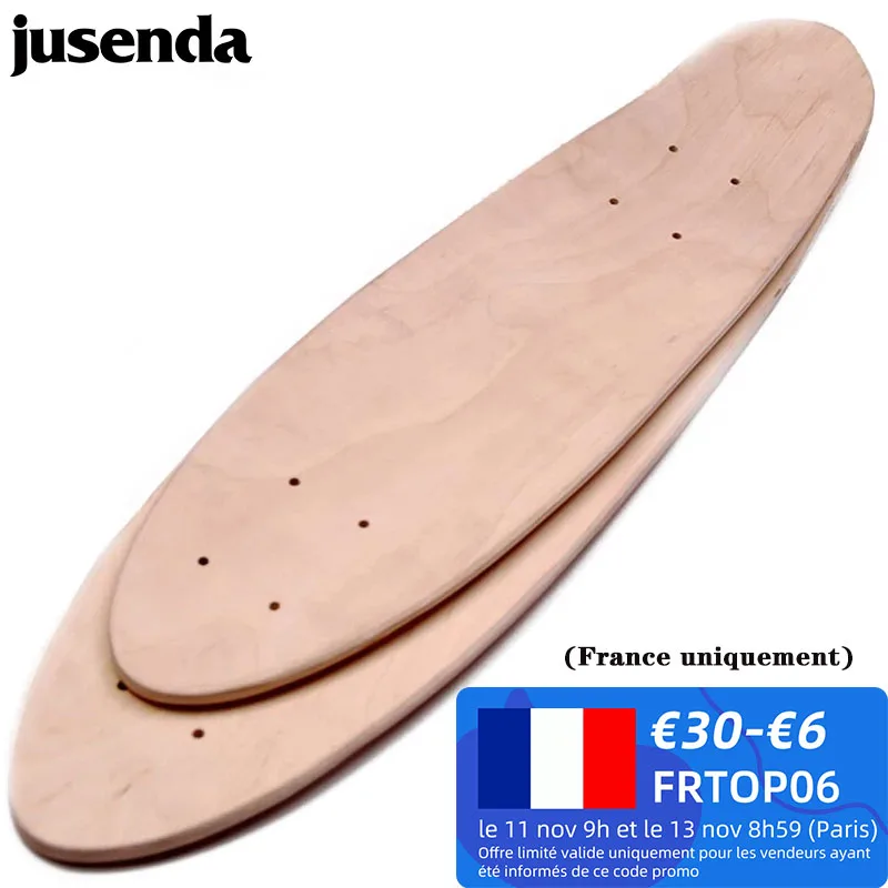 Jusenda 24/27'' Fish Skateboard Deck Mini Cruiser Board Mapl